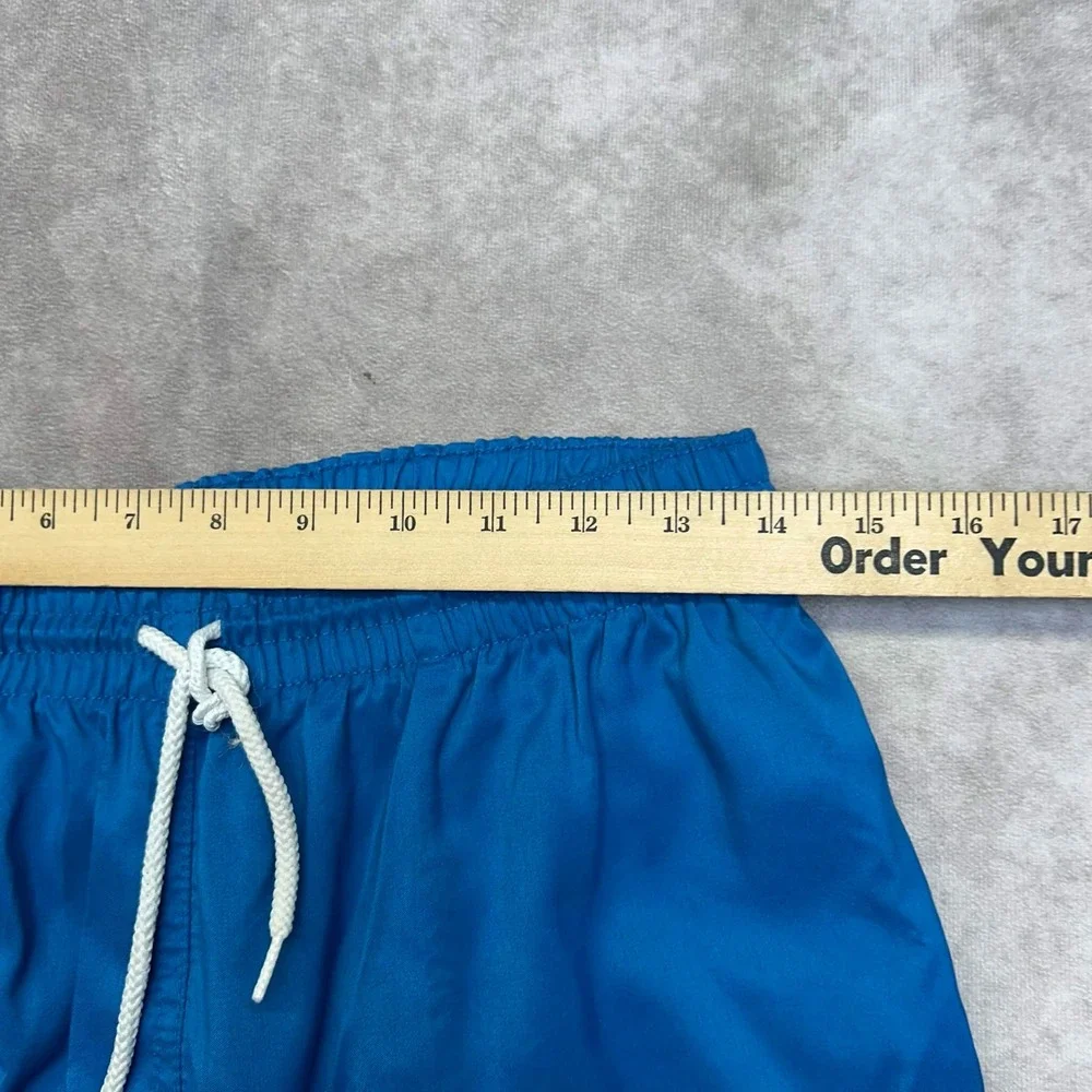 Chubbies Mens Size Large Blue Red Colorblock Swim Trunks USA Drawstring